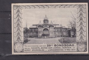 NETHERLANDS, s'GRAVENHAGE, 29th. BONDSDAG, 17 MEI 1917, DIERGAADE ppc., unused.