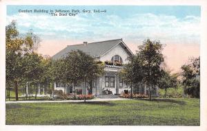 GARY INDIANA COMFORT BUILDING IN JEFFERSON PARK THE STEEL CITY POSTCARD c1920s