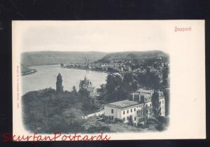 BOPPARD GERMANY BIRDSEYE VIEW PANORAMA ANTIQUE VINTAGE POSTCARD