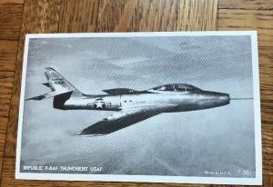 *Airplane Postcard-Republic F-84F ThunderJet USAF  