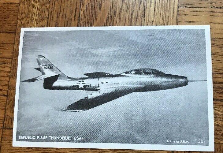 *Airplane Postcard-Republic F-84F ThunderJet USAF  