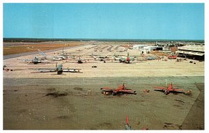 Birds Eye View of the Elgin AFB fight line Airplane Postcard
