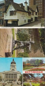 Nottingham Robin Hood Statue Ye Olde Salutation Inn 3x 1970s Postcard s