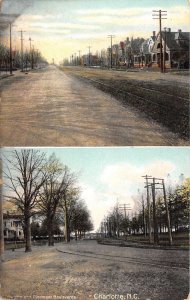 Charlotte North Carolina Dillworth & Piedmont Boulevards Vintage PC U10583