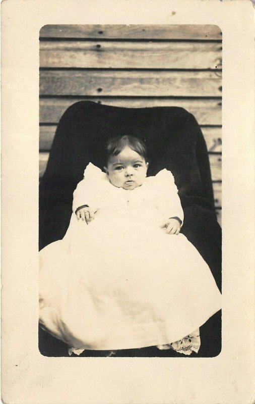 c1910 RPPC Real Photo Postcard Baby Miss Elizabeth Anna Castor