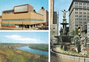 3~Postcards  Cincinnati, OH Ohio  LIBRARY~EDEN PARK RIVER VIEW~FOUNTAIN SQUARE