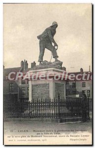 Old Postcard Calais Monument Pupil A Glorification of rescuers