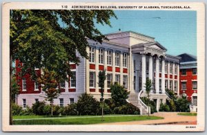 Vtg Tuscaloosa AL Administration Building University of Alabama 1930s Postcard