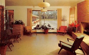 JAMAICA MOTEL Callahan, Florida Mid-Century Modern Interior 60s Vintage Postcard