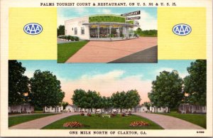 Linen Postcard Palms Tourist Court & Restaurant in Clayton, Georgia