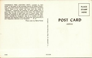 Vtg 1960s Hangman's Tree Historic Spot Placerville California CA Chrome Postcard