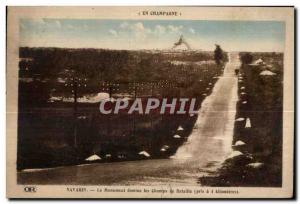 Old Postcard In Champagne Navarino Monument dominates Battlefields Army