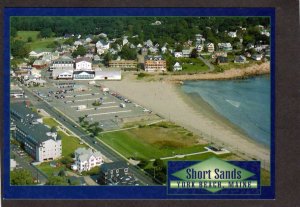 ME Aerial View Short Sands Beach York Beach Maine Cottages Houses Postcard