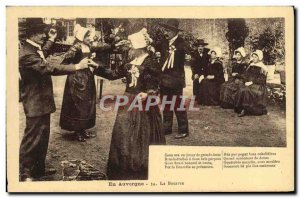 Old Postcard In Auvergne Bourree The Folklore