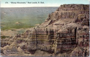 Postcard SD Bad Lands National Monument - Sheep Mountain