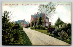 Brockton Mass Residence Of Hom. W.L. Douglas Massachusetts Postcard L29