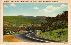 Massachusetts Mohawk Trail View Of Stamford Valley Vermont & Green Mountains