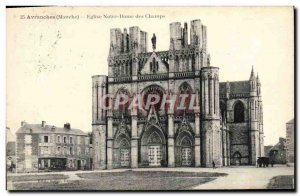 Old Postcard Avranches Church of Our Lady of the Fields