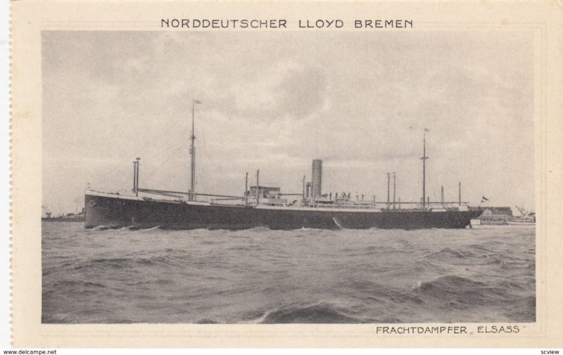 Norddeutscher Llyod Bremen , Frachtdampfer ELSASS , 1900-10s