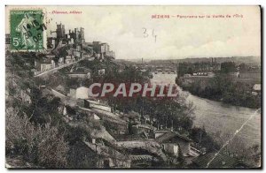 Old Postcard Beziers Panorama Of The Valley Of the & # 39Orb