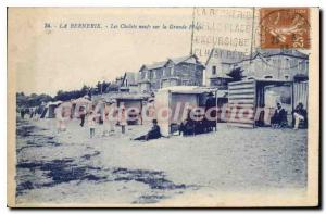 Old Postcard La Bernerie The new chalets on the Grande Plage