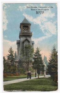 Chimes Tower University Washington Seattle 1910c postcard