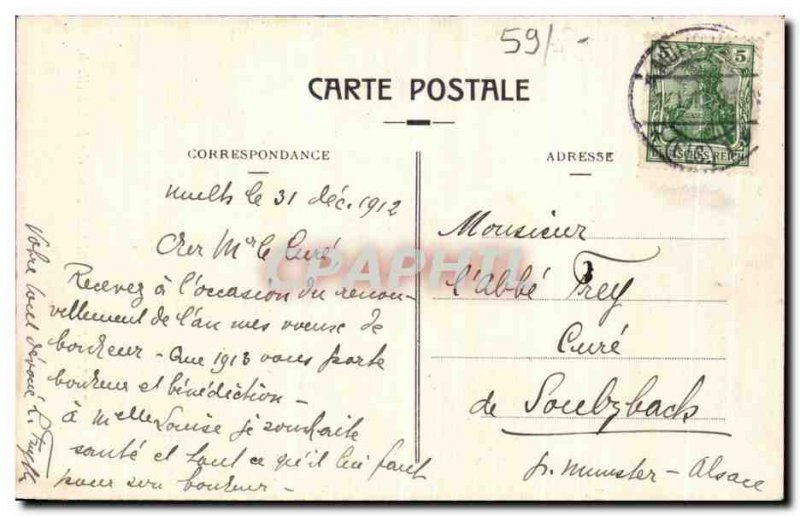 Old Postcard Monument Offered By The Diocese From Cambrai