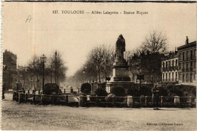 CPA TOULOUSE - Allées Lafayette - Statue Riquet (582444)