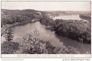 Illinois Oregon Rock River Looking North From Rock Ledge