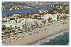 c1950's Aerial View Of Fort Lauderdale Florida FL Unposted Vintage Postcard