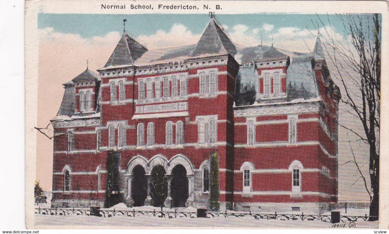 FREDERICTON, N.B, Canada, 1910s-20s; Normal School