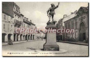 Old Postcard Remiremont The Volunteer and the Grande Rue