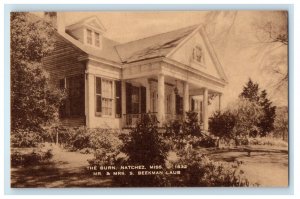 c1940s The Burn, Natchez Mississippi MS Mr & Mrs. S. Beekman Laub Postcard 