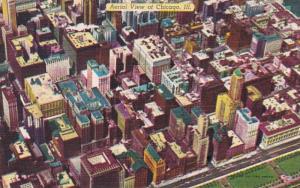 Illinois Chicago Aerial View 1952
