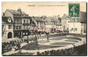 Old Postcard Bourges Hotel Post La Poste and the square of Place Berry