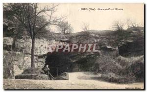Old Postcard Creil (Oise) Cave of the Hermit Cricri
