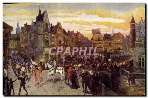 Old Postcard Jeanne d & # 39Arc Triumphal Entry of Joan Orleans