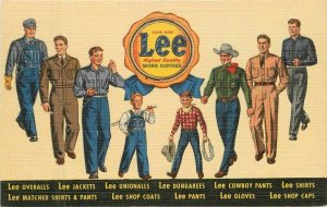 1940s Lee Work Advertising Roe Emerson Postcard 22-8087