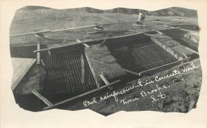 Postcard C-1910 Twin Brooks South Dakota Construction Concrete RPPC 22-12562