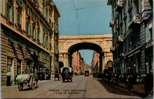 Vtg Genova Italy Ponte Monumentale via XX Settembre Genoa Bridge 1910s Postcard