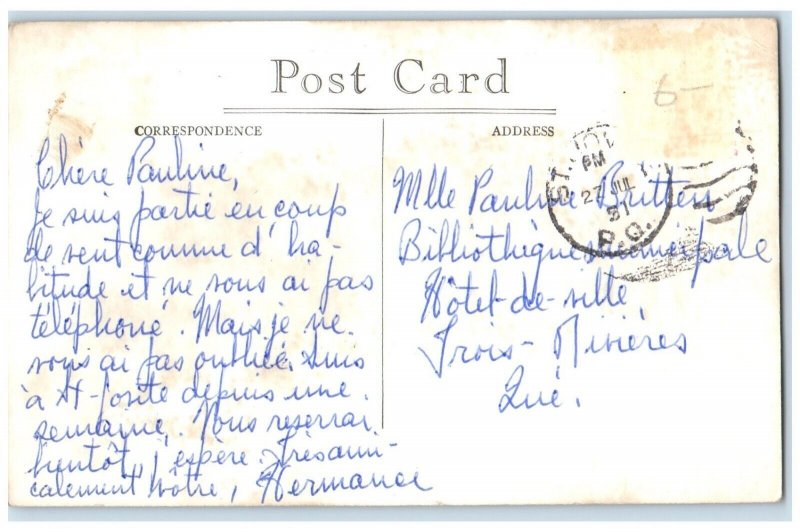 1951 St. Jovite Church Quebec Canada RPPC Photo Posted Vintage Postcard