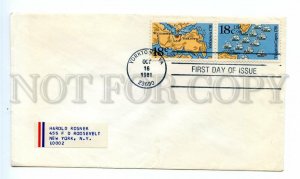 499050 USA 1981 year FDC naval battle of Yorktown