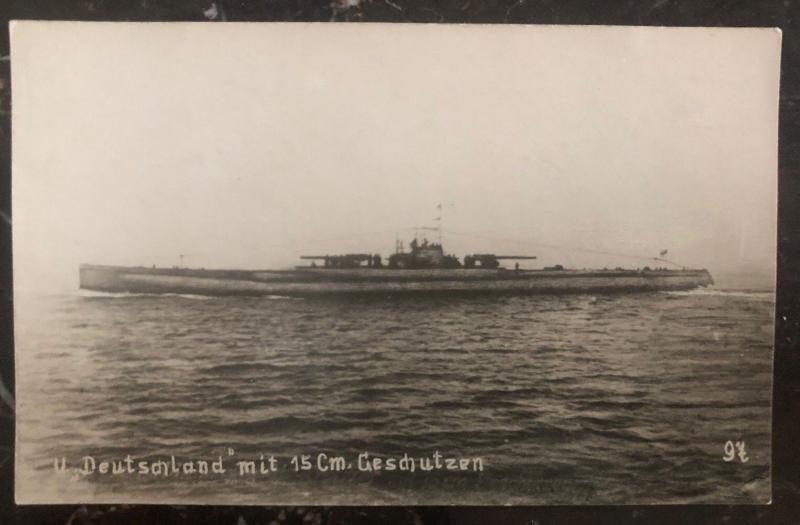 Mint Germany Postcard RPPC WWI U Boat Deutschland Kaiserliche Marine Submarine