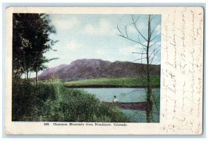 1908 Canoeing Boat Cheyenne Mountain Broadmoor Colorado Antique Vintage Postcard