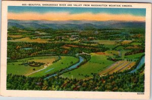 Postcard AERIAL VIEW SCENE State of Virginia VA AK4782