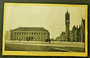 Antique Singer Sewing Co. Trade Card  'Boston - Public Library 1852' (B-1)