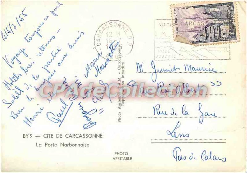 Postcard Modern Cite of Carcassonne Narbonne Gate