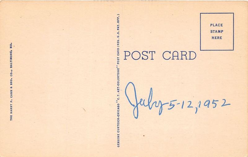 F4/ Rehoboth Beach Delaware Postcard 1952 Linen St Edmund's Catholic Church 5