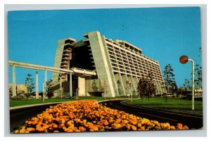 Vintage 1973 Advertising Postcard Walt Disney World Contemporary Resort Monorail