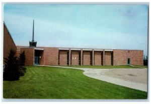 c1960 Church Christ North Douglas Exterior Field Worthington Minnesota Postcard